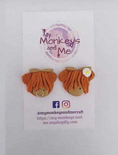 Mr and mrs Fraser highland cow statement studs