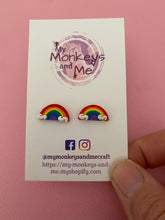 Load image into Gallery viewer, Rainbow studs pastel and bright