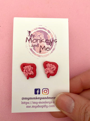Intestine earrings
