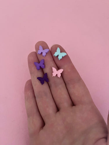 Butterfly studs assorted colours