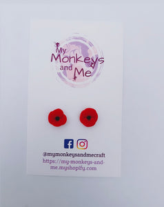 Small poppy studs