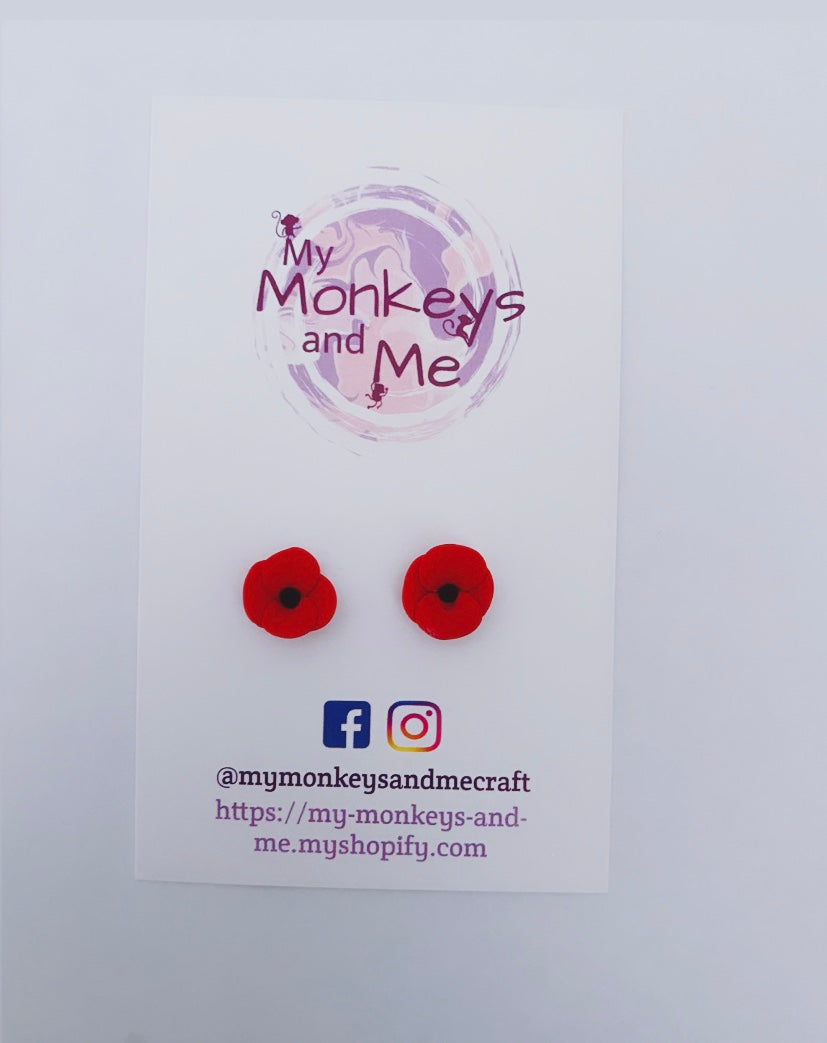 Small poppy studs