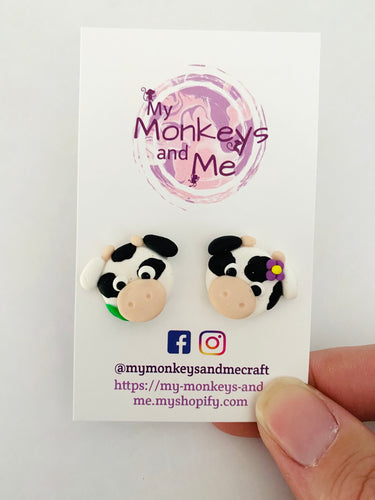 Blossom cow statement studs