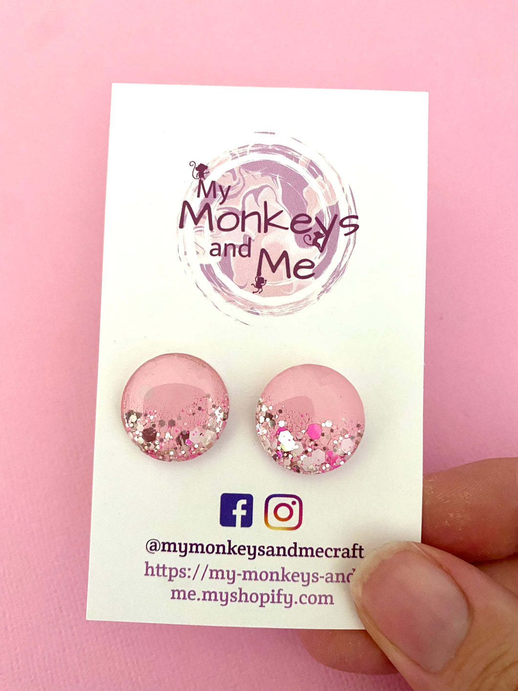 Pink Chardonnay studs